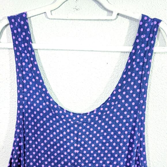 Soft Surroundings Women’s Maxi Dress Prairie Whimsy Polka Dot Tank Style Size XL - Picture 3 of 11